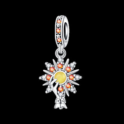 Mystical Zircon Tarot Star Pendant Bead for DIY Women's Jewelry