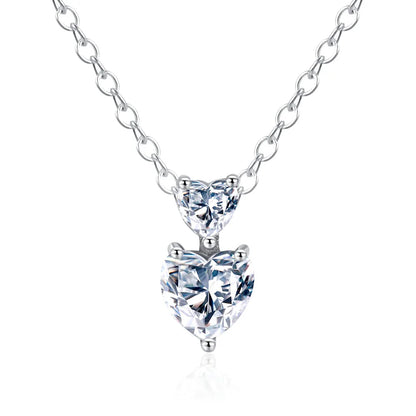 Zircon Love Heart Pendant Necklace Top Rated DIY Jewelry Charm for Women