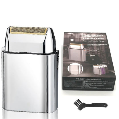 Full Metal Single Blade Electric Shaver for Men Fast Charging Waterproof Razor with Floating Head