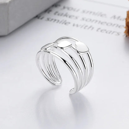 Elegant 925 Sterling Silver Heart Stackable Engagement Rings for Women