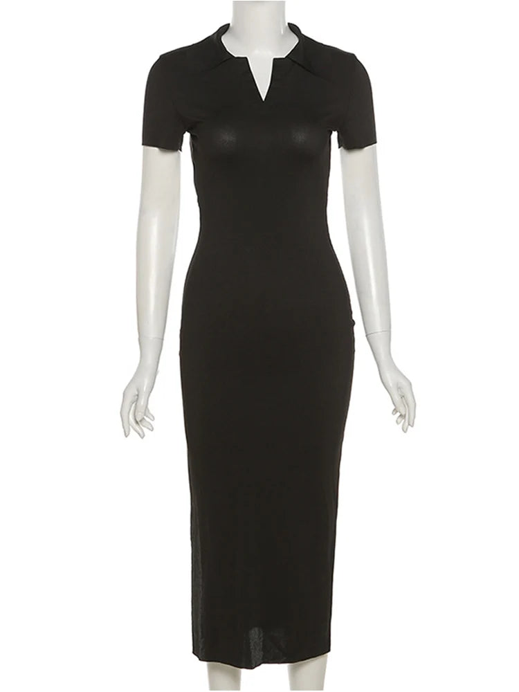 Knitted Bodycon Maxi Dress Backless Women Summer Streetwear