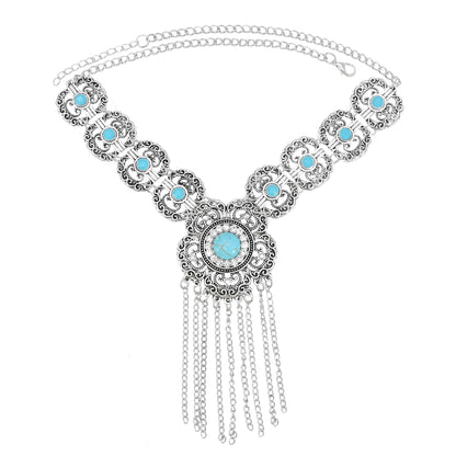 Indian Vintage Coin Tassel Choker Necklace for Women Ethnic Boho Jewelry Gift