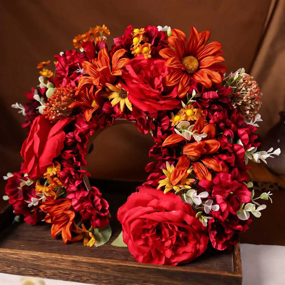 Elegant Floral Crown Headband for Women and Girls - Perfect Wedding and Festival Accessory