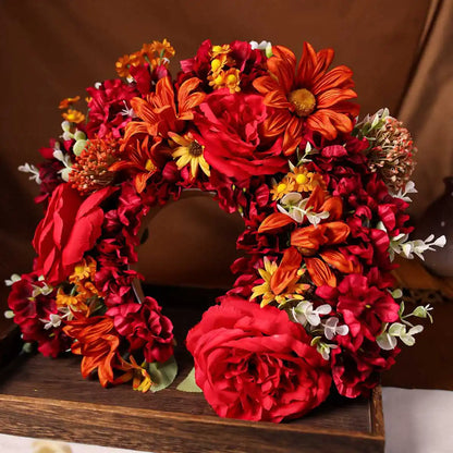 Elegant Floral Crown Headband for Women and Girls - Perfect Wedding and Festival Accessory