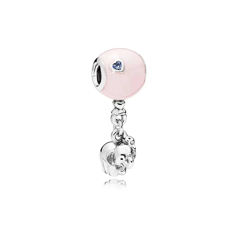 Hot Pink Murano Glass Charm Bead For 925 Bracelet Pendant