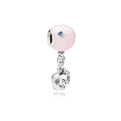 Hot Pink Murano Glass Charm Bead For 925 Bracelet Pendant