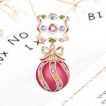 Rose Gold Winged Angel Heart Charm Bead Pink Daisy Spacer