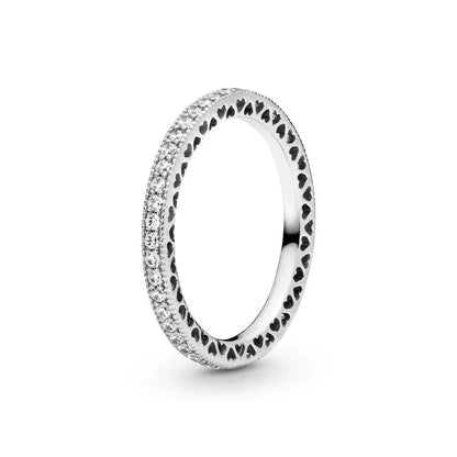 Heartfelt Elegance Red Pink Heart Zircon Ring for Women Sizes 6 to 9 PAR042