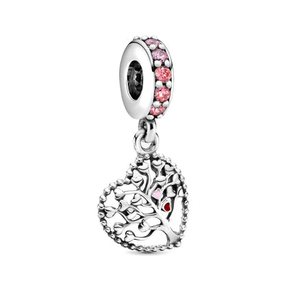 925 Sterling Silver Loving Grandma Family Tree Charm