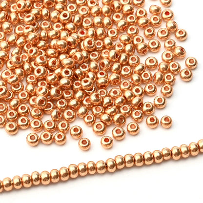 Czech Gold Colorfast Glass Mini Beads for DIY Bracelet Jewelry 8/0 Small Uniform 1.5/2/3mm