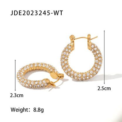Youthway Stainless Steel Geometric Hoop Earrings Waterproof Fashion Jewelry for Women 2022