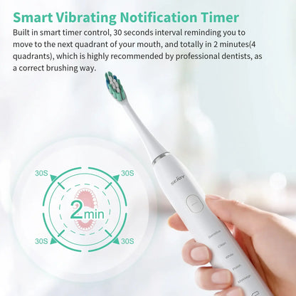 Sejoy Sonic Electric Toothbrush for Adults Rechargeable 5 Modes