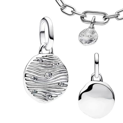 Sterling Silver 925 Skiing Penguin Charm with Geometric Snowflake Beads for Bracelets and Necklaces DIY Jewelry Gift