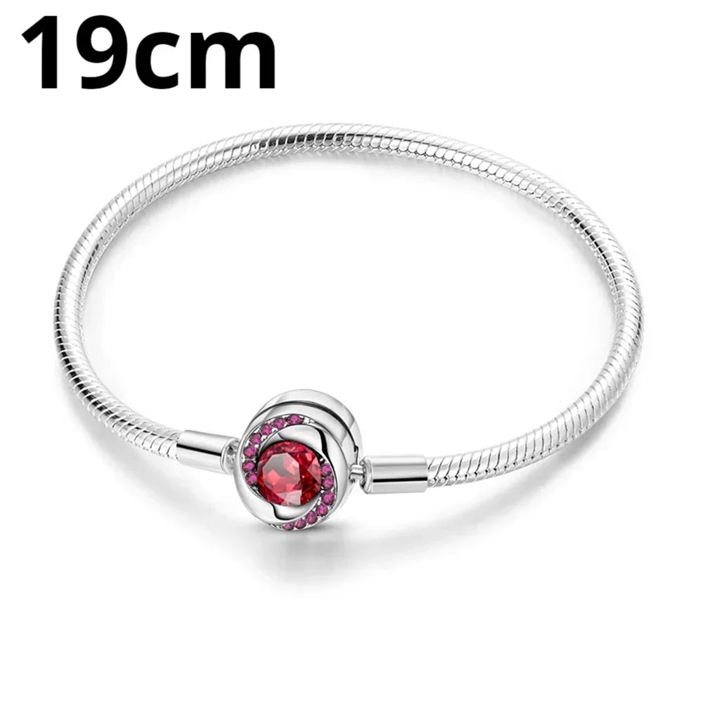 925 Sterling Silver Adjustable Gold Cross Virgin Mary Blue Eye Zircon Charm Bracelet for Women Birthday Gift