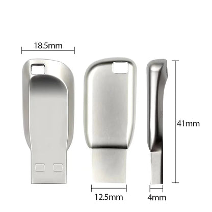 Metal Rod USB Flash Drive 3.0 High Speed 128GB 64GB 32GB 16GB 8GB Waterproof Creative Pendrive with Free Stick Pen