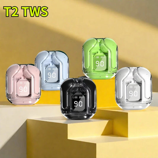 T2 Wireless Mini Earbuds LED Power Digital Display TWS Headset