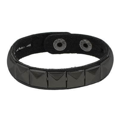 Gothic Punk Cat Heart Leather Bracelet For Women And Men