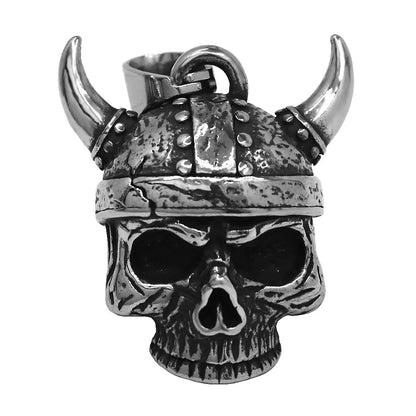 Viking Warrior Helmet Pendant Stainless Steel Eagle Cross Jewelry