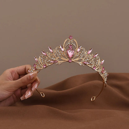 Exquisite Baroque Crystal Bridal Tiara and Crown for Women with Rhinestone Prom Diadem