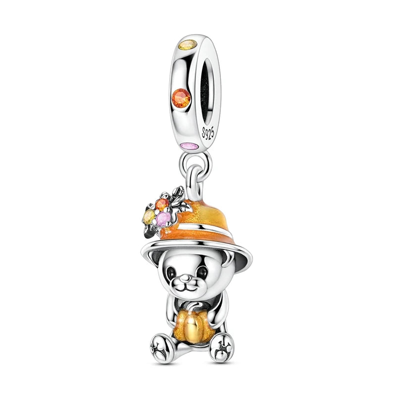 925 Sterling Silver Butterfly Clip Dangle Charms For Women