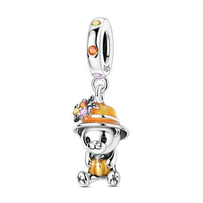 925 Sterling Silver Butterfly Clip Dangle Charms For Women