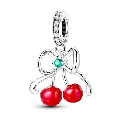 925 Sterling Silver Love Starry Sky Cat Paw Charms Beads
