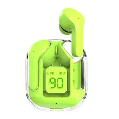 T2 Wireless Mini Earbuds LED Power Digital Display TWS Headset green