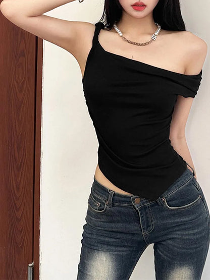 Women's Solid Color Camisole Vest - Simple Tight Fit Sexy Casual Top for Summer Travel Bright Confident All-match Youth Style