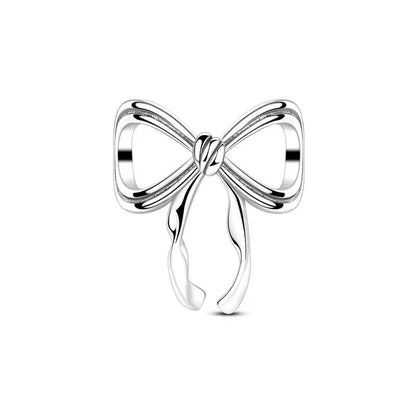 925 Sterling Silver Little Bear Butterfly Flower Fish Charms Beads for DIY Jewelry and Gift Bracelets