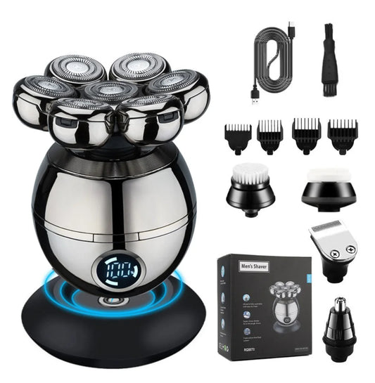 Electric Shaver 7D Floating Cutter Head Waterproof Men Trimmer