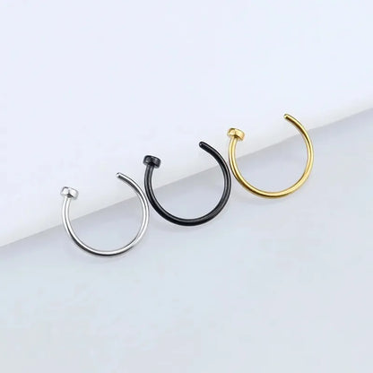 2/6 Pcs Top Rated Stainless Steel Fake Nose Rings for Women Stylish Lip and Nostril Piercing Jewelry