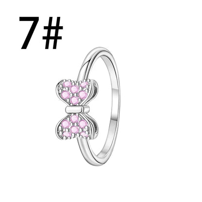 925 Sterling Silver Colorful Butterfly Heart Charms for Women DIY Jewelry Pendants Rings Earrings Bracelets