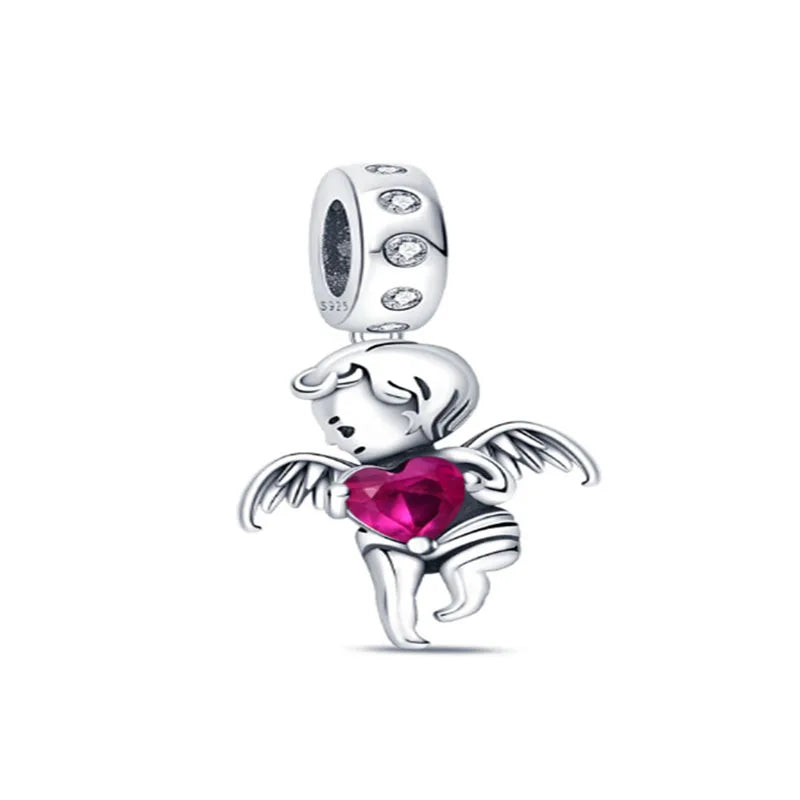 Sunflower Evil Eye Charm 925 Silver Plated Bead for DIY Bracelets Women's Jewelry B2674