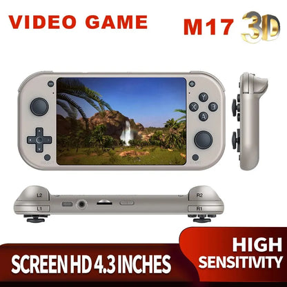 Boyhom M17 Retro Handheld Game Console Open Source Linux 4.3 Inch IPS Screen Portable Pocket Player 20000 Games PSP Emulation 1500mAh