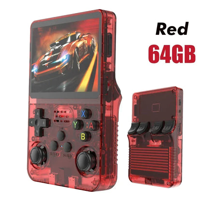 R36S 128GB Retro Handheld Game Console Linux 3.5 Inch IPS Screen Portable Pocket Player Dual Joysticks 15000 Games Expandable 64GB 256GB Kid Gift