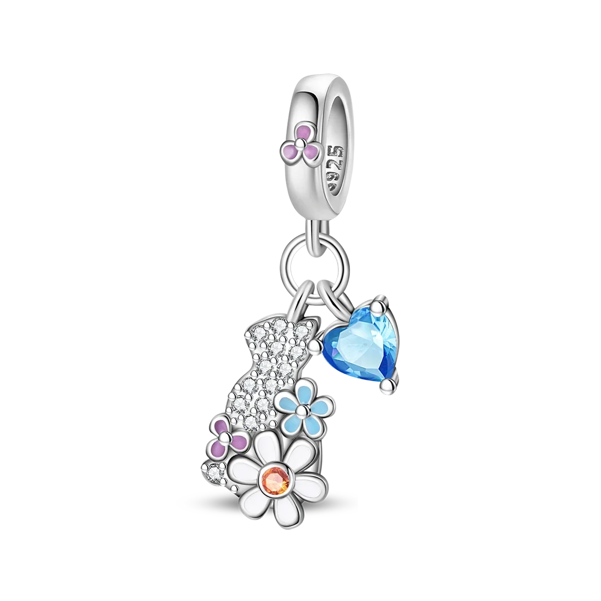 925 Sterling Silver Animal Charms Set Elephant Cat Capybara Swan Zircon Beads for DIY Necklace and Bracelet Jewelry Gift