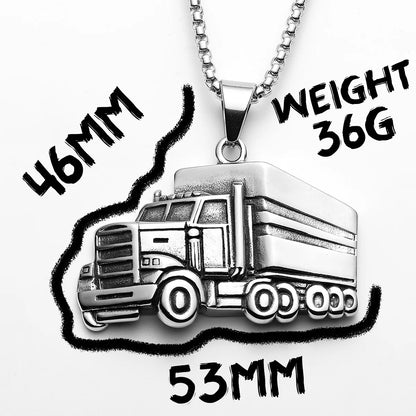 Stainless Steel Punk Biker Pendant Necklace for Men and Women Fashion Jewelry