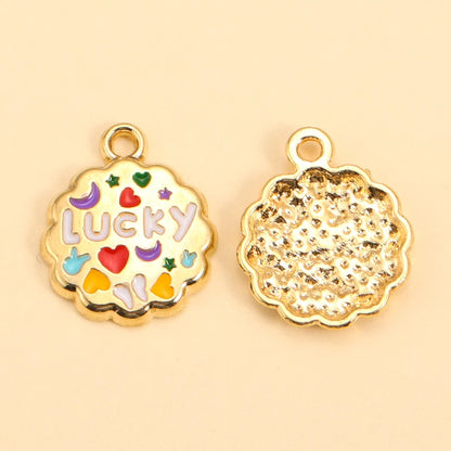 Gold-Plated Enamel Letter Charms Set for DIY Jewelry and Accessories