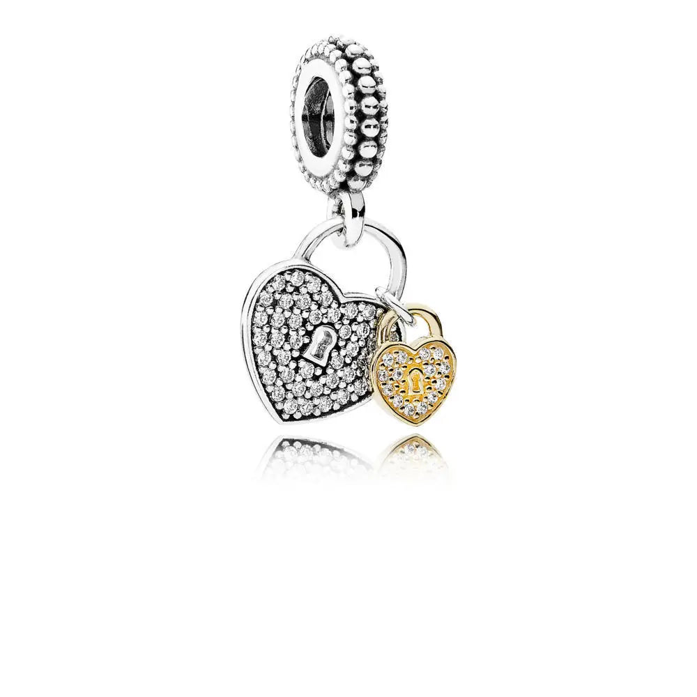 Elegant 925 Sterling Silver Bow Charm with Zircon for Mother's Day Bracelet