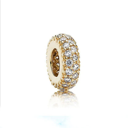 European Zircon Charm Beads 925 Silver Pendant Necklace for Women Gift P498-G