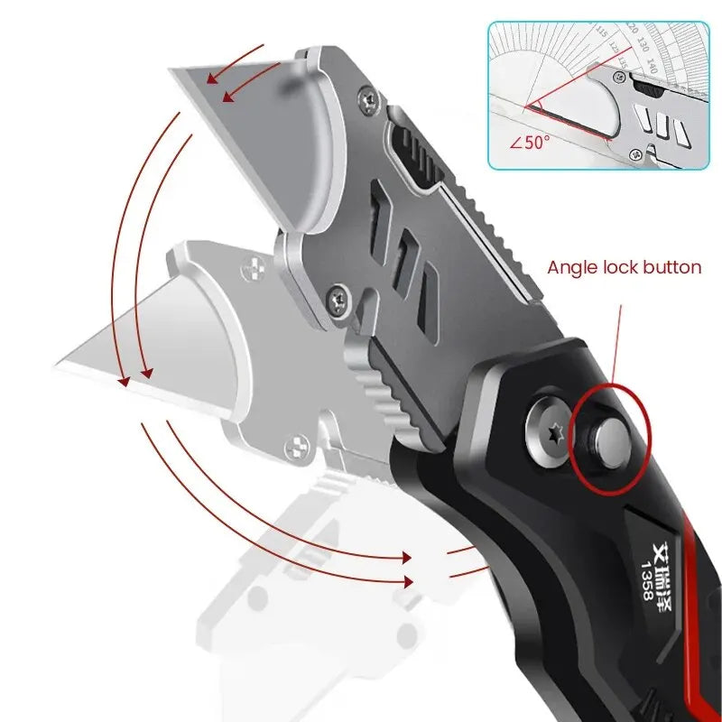 AIRAJ Multifunctional Utility Knife Heavy Duty 18mm Blade