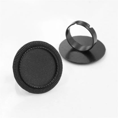 Versatile Adjustable Ring Settings Set for 20mm Cabochons and Buttons