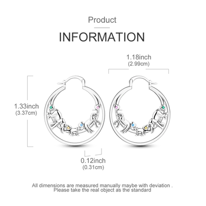 Original 925 Sterling Silver Tassel Earrings for Women Zircon Sparkling Pave Hoop Studs Anniversary Jewelry Gift KTE471