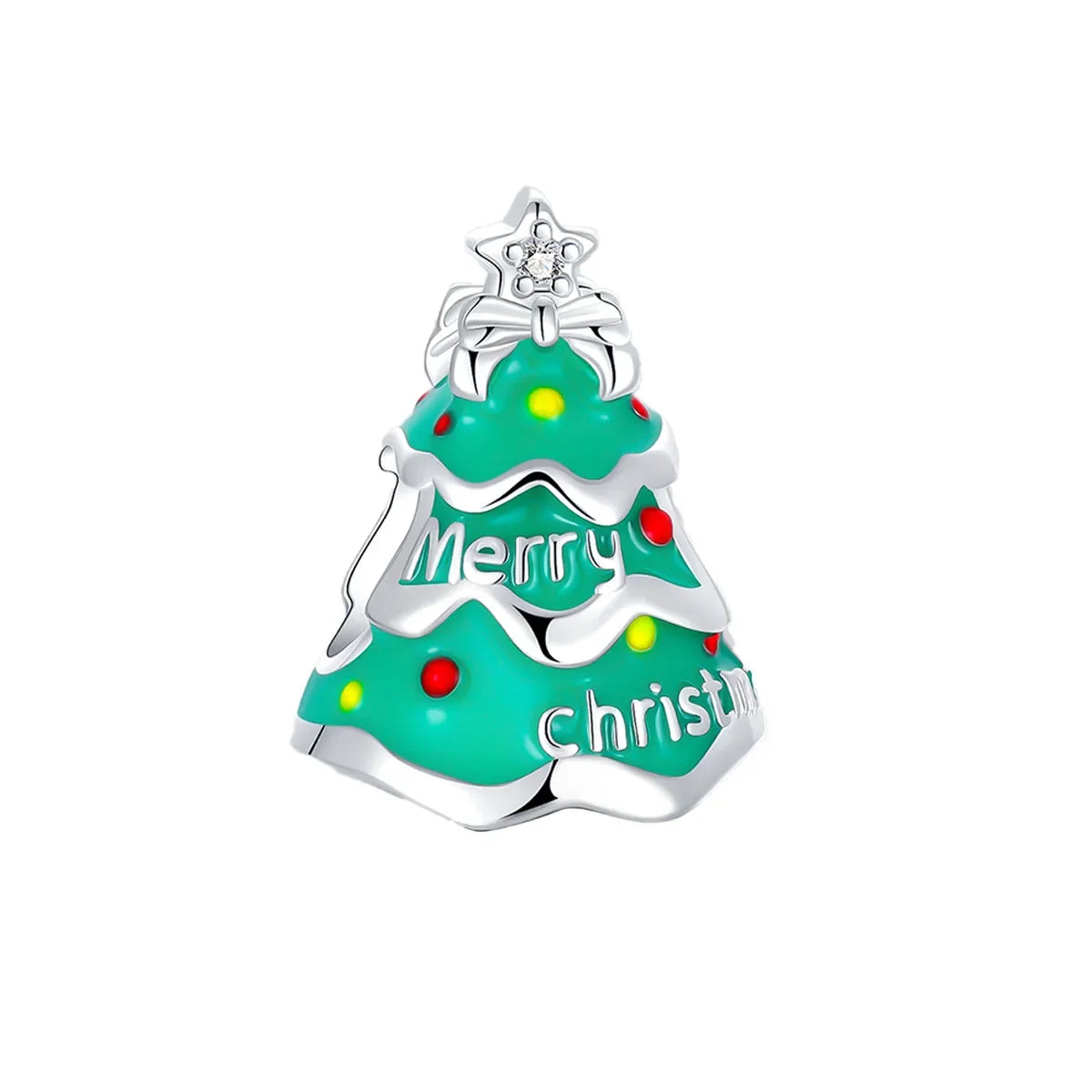 925 Sterling Silver Christmas Charms Set Santa Claus Reindeer Snowflake Beads for DIY Jewelry Gifts