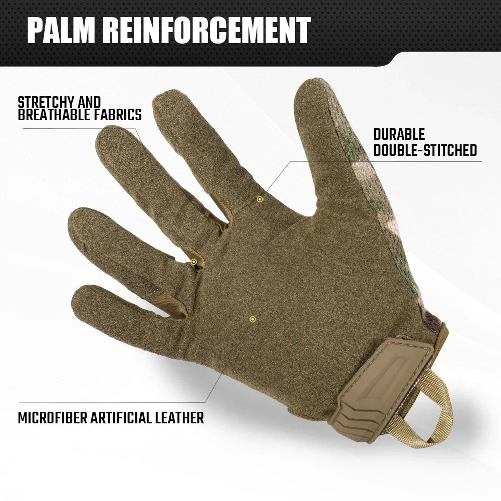Tactical Full Finger Gloves Touch Screen Breathable Gear Men