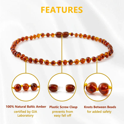 Handmade Baltic Amber Necklace for Women - Authentic Lithuanian Craftsmanship