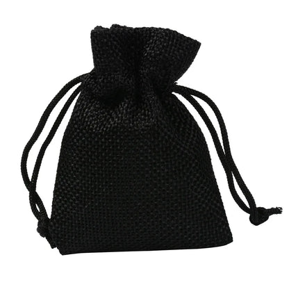 Colorful Cotton Jute Gift Pouches Set of 50 - Customizable Storage Bags for Jewelry and Accessories