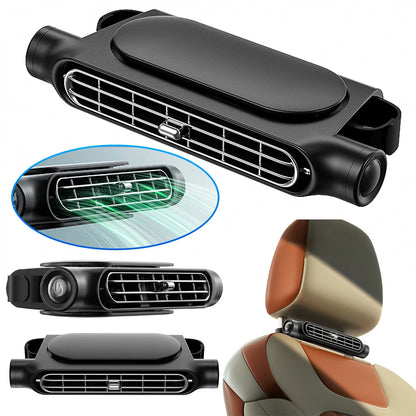 Car Backseat Cooling Fan Electric Auto Backseat Car Fan 3 Speeds Adjustable Cooling Tool for Mini Cars RVs Sedans