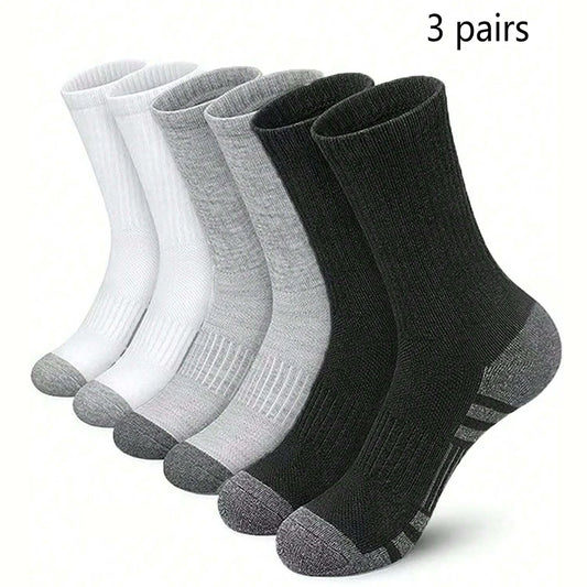3 Pairs Men's Outdoor Gym Socks Comfortable Ground-Gripping EU 40-45 3 Pairs