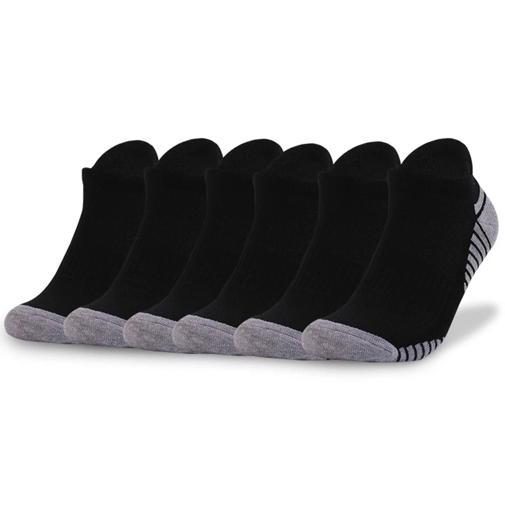 3 Pairs Breathable Mesh Ankle Socks Thick Terry Sole